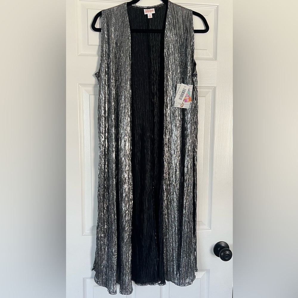 LuLaRoe Metallic Silver Vest
